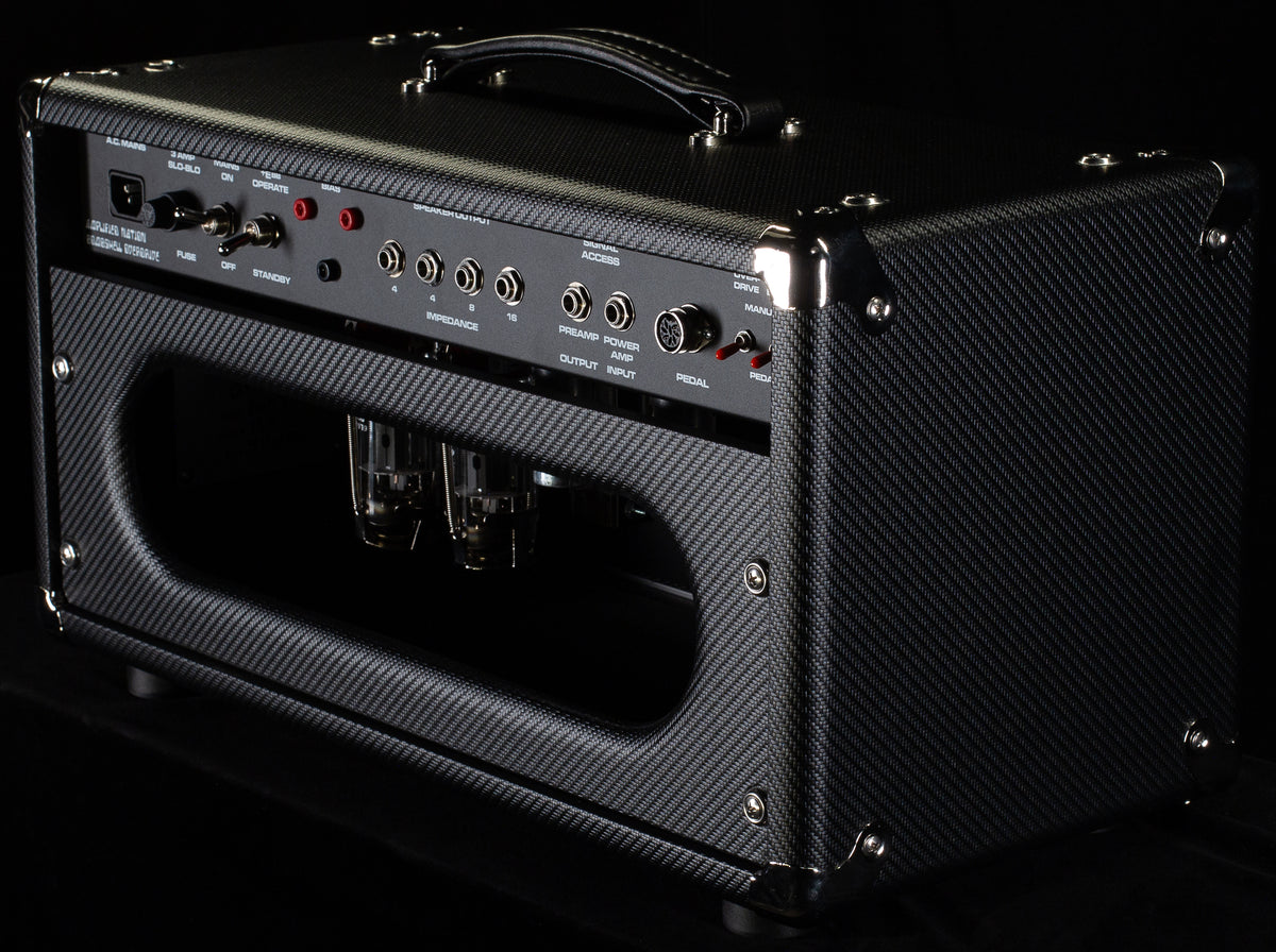 Amplified Nation Bombshell Overdrive 50W Head Black Carbon Fiber (159)
