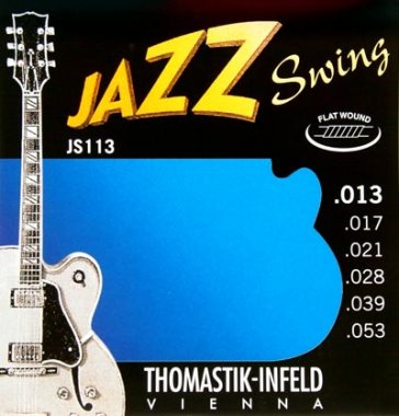 Thomastik-Infeld JS113 Jazz Swing Flatwound Electric Guitar Strings - .013-.053 Medium