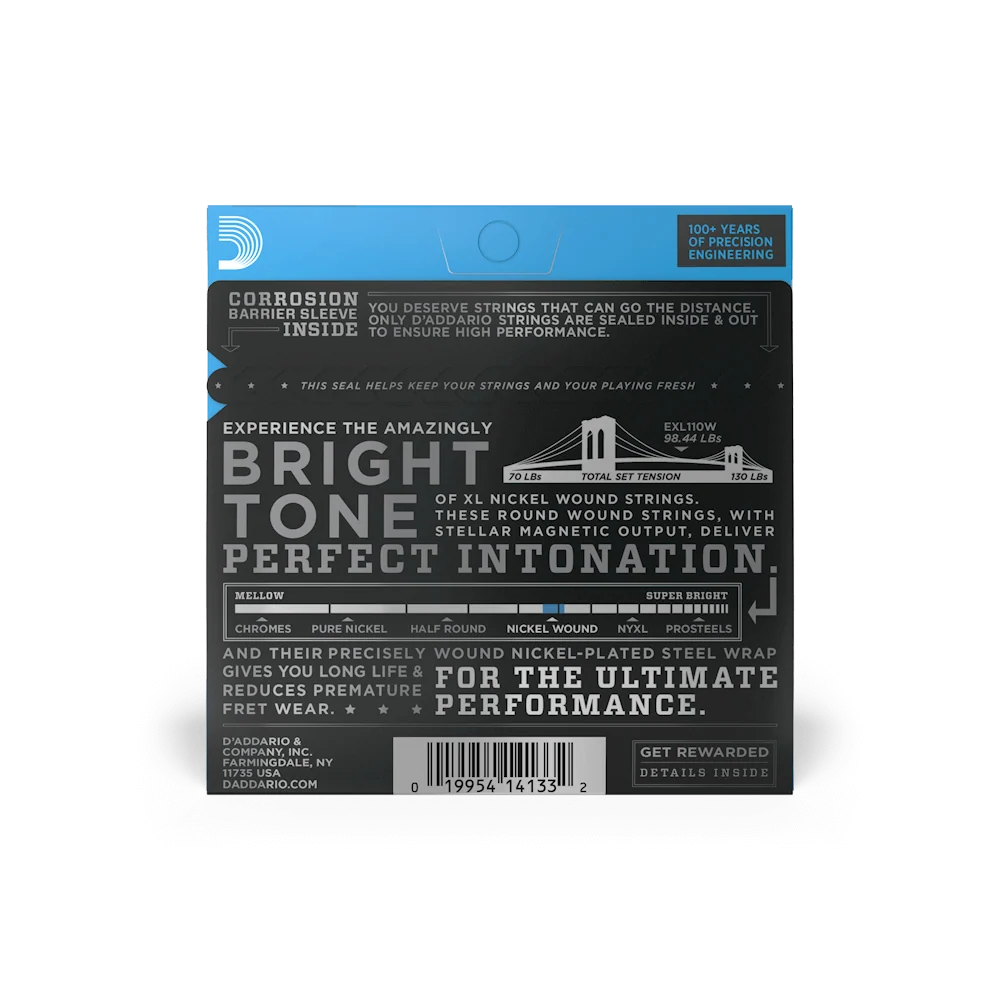 D'Addario EXL110W Regular Light Wound 3rd Electric Guitar Strings
