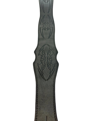 Spyder Leather Guitar Strap Black