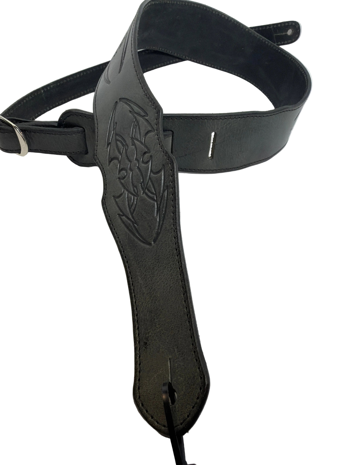Spyder Leather Guitar Strap Black