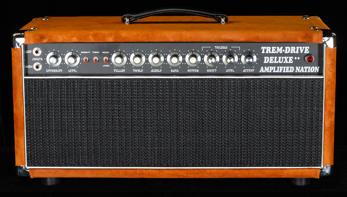Amplified Nation Trem-Drive Deluxe Head Golden Brown Suede / Black 50w (027)