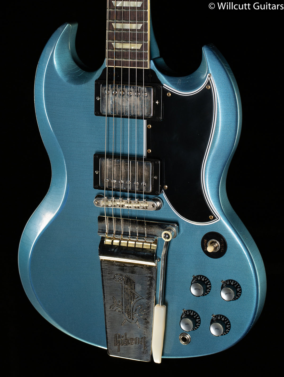 Gibson Custom Shop 1964 SG Standard Reissue w/ Maestro Vibrola Antique Pelham Blue - Light Aged NH