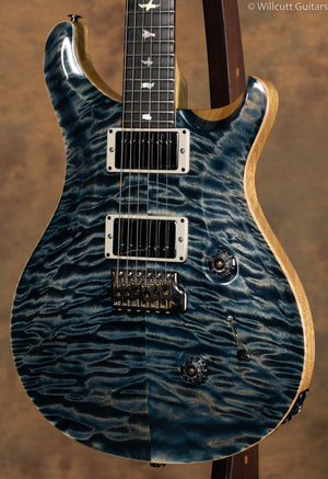 PRS Custom 24 Wood Library Whale Blue Quilt 10 USED