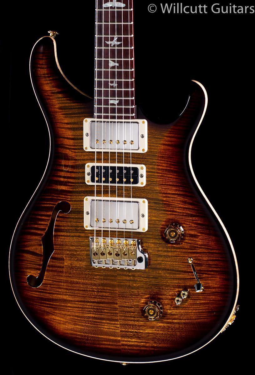 PRS Special Semi Hollow LTD Wood Library Flame Maple Neck Black Gold