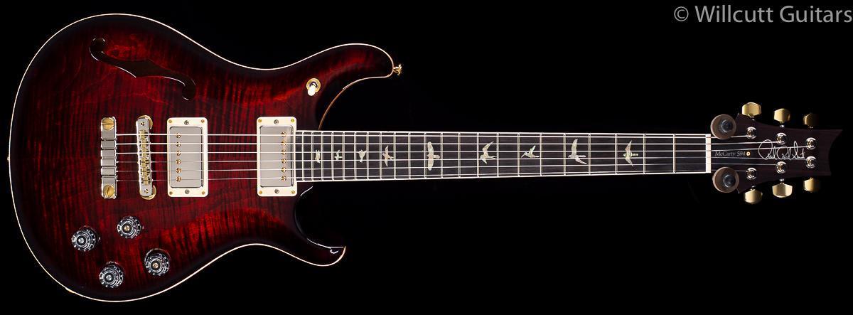 PRS McCarty 594 Semi-Hollow Fire Red Burst 10 Top (169)