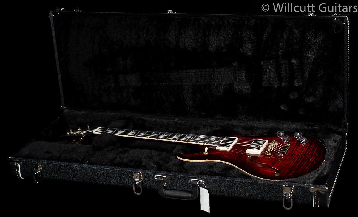 PRS McCarty 594 Semi-Hollow Fire Red Burst 10 Top (169)