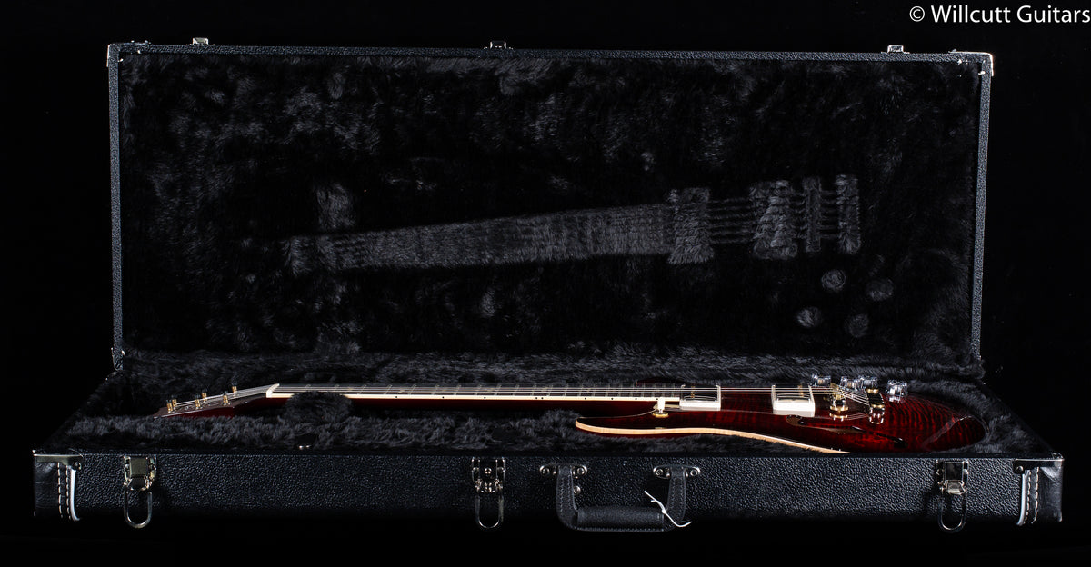 PRS McCarty 594 Semi-Hollow Fire Red Burst 10 Top