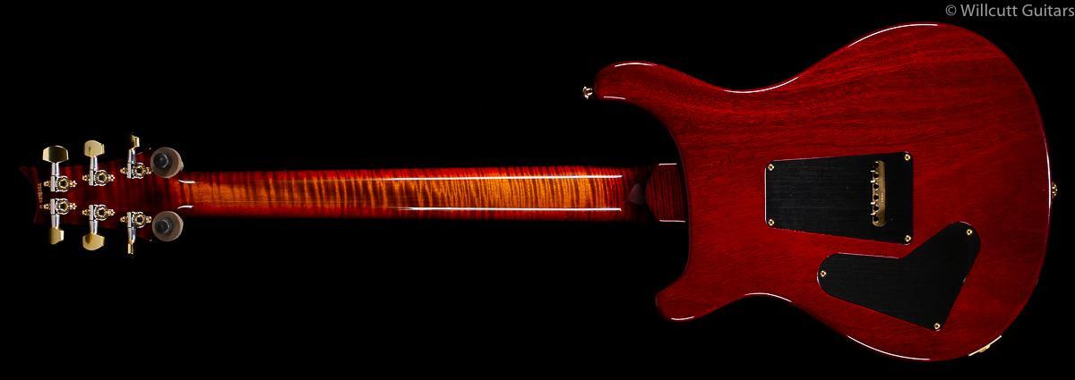PRS Custom 24-08 Wood Library Dark Cherry Burst Flame Maple Neck