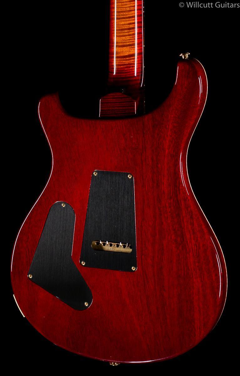 PRS Custom 24-08 Wood Library Dark Cherry Burst Flame Maple Neck