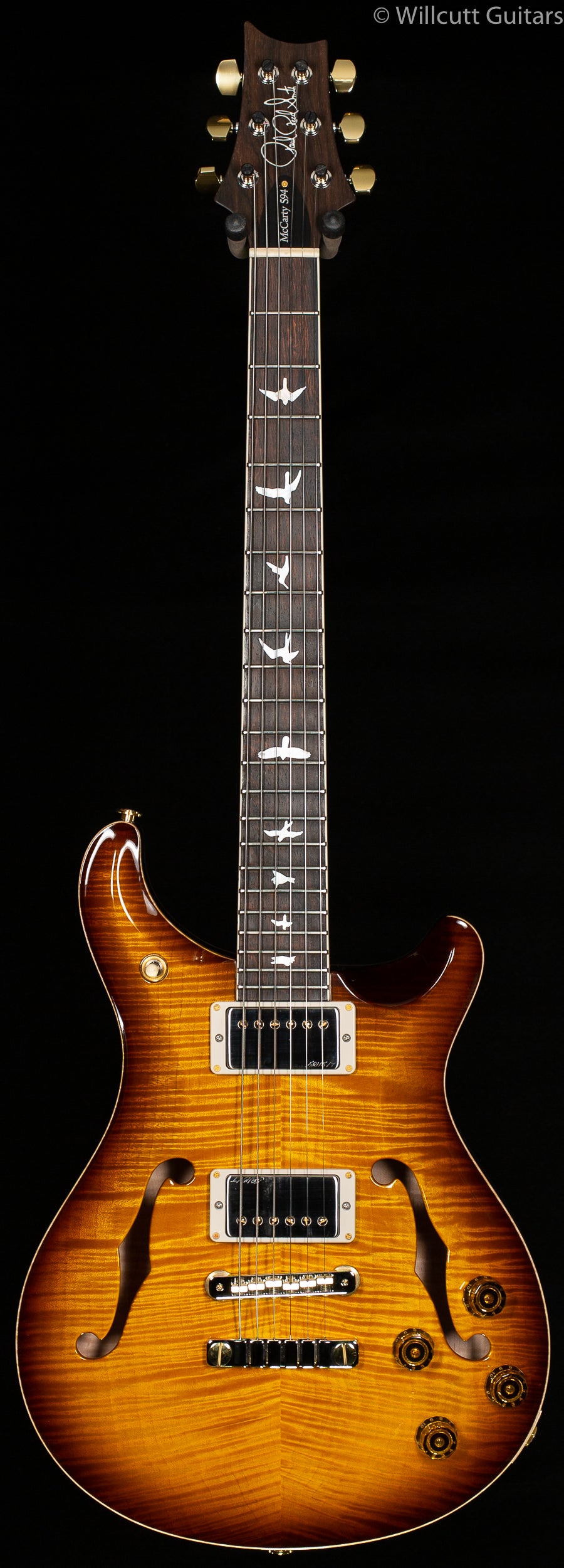 PRS Wood Library McCarty 594 Hollowbody II McCarty Vintage Sunburst 10 Top Brazilian Rosewood