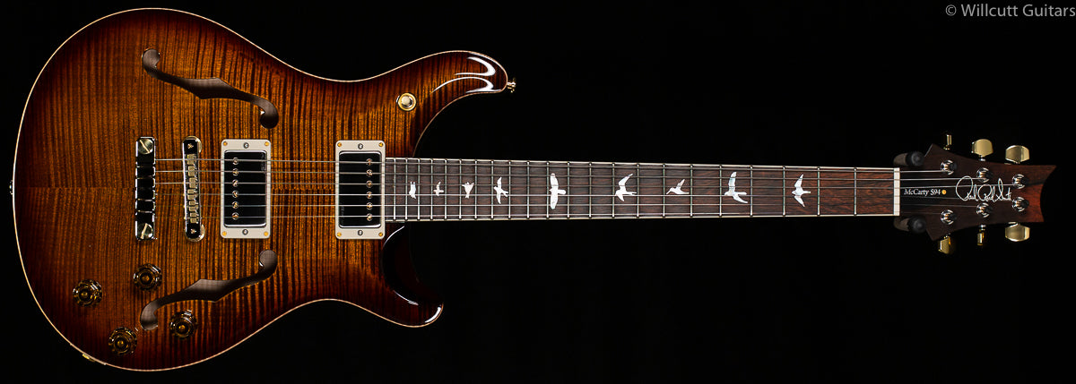 PRS Wood Library McCarty 594 Hollowbody II Black Gold Burst 10 Top Brazilian Rosewood