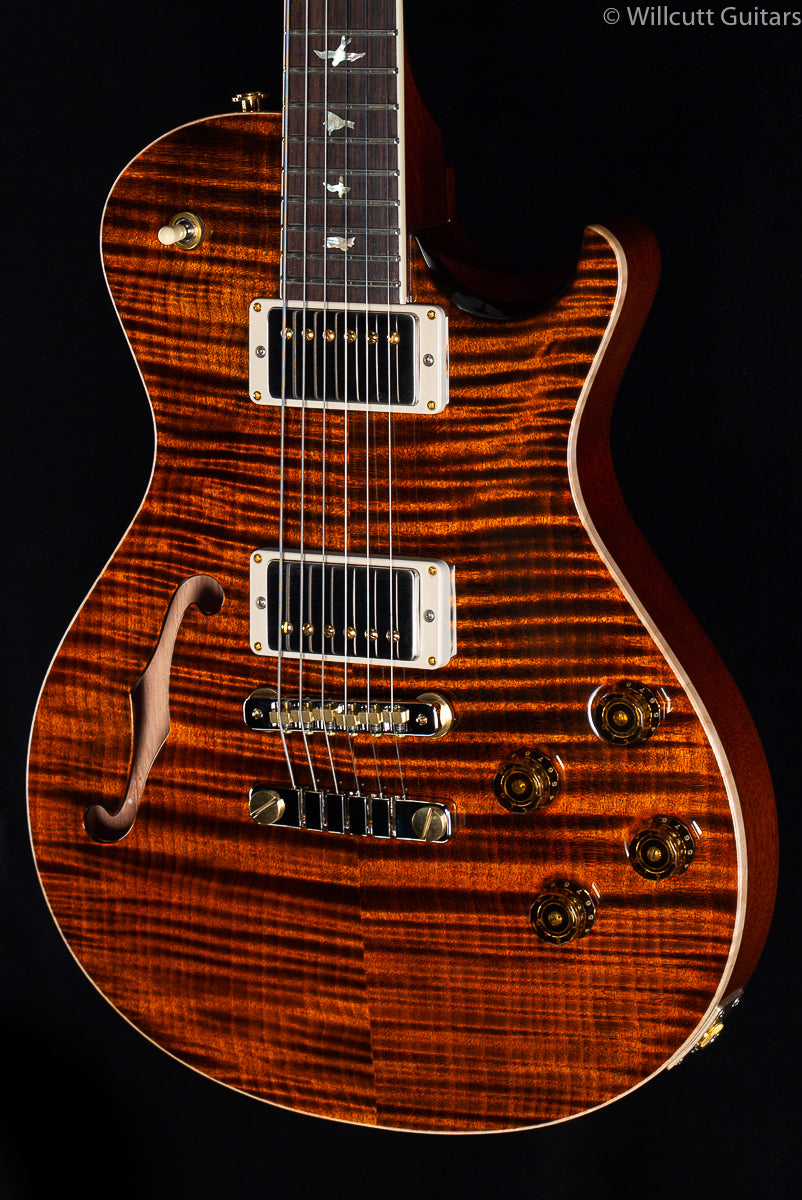 PRS McCarty Singlecut 594 Semi-Hollow Orange Tiger 10 Top (032)