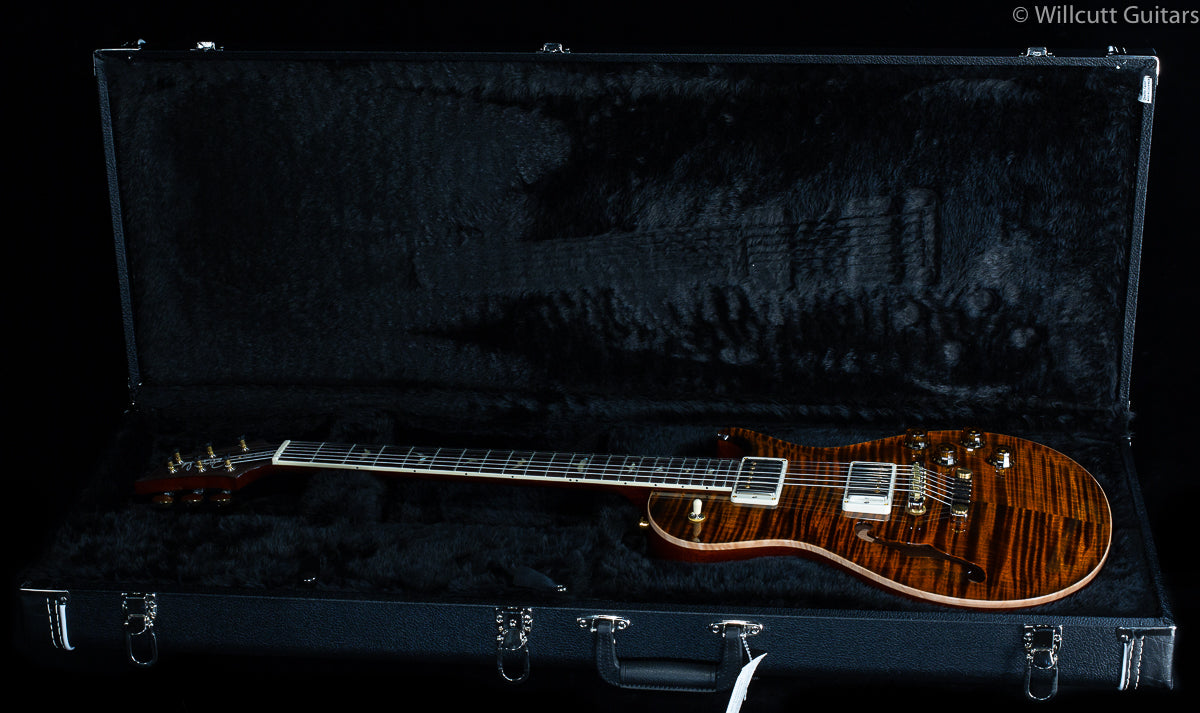 PRS McCarty Singlecut 594 Semi-Hollow Orange Tiger 10 Top (032)
