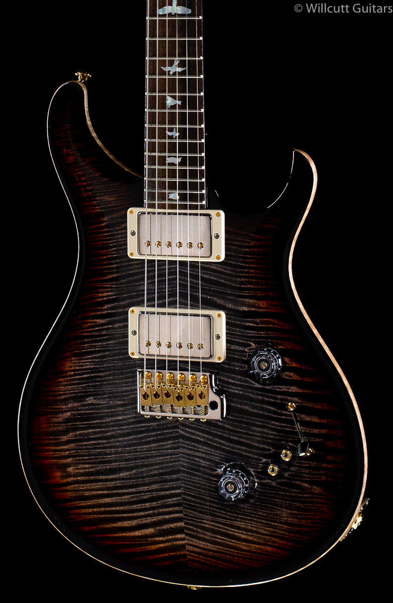 PRS Custom 24-08 Wood Library Burnt Maple Leaf Flame Maple Neck (334)