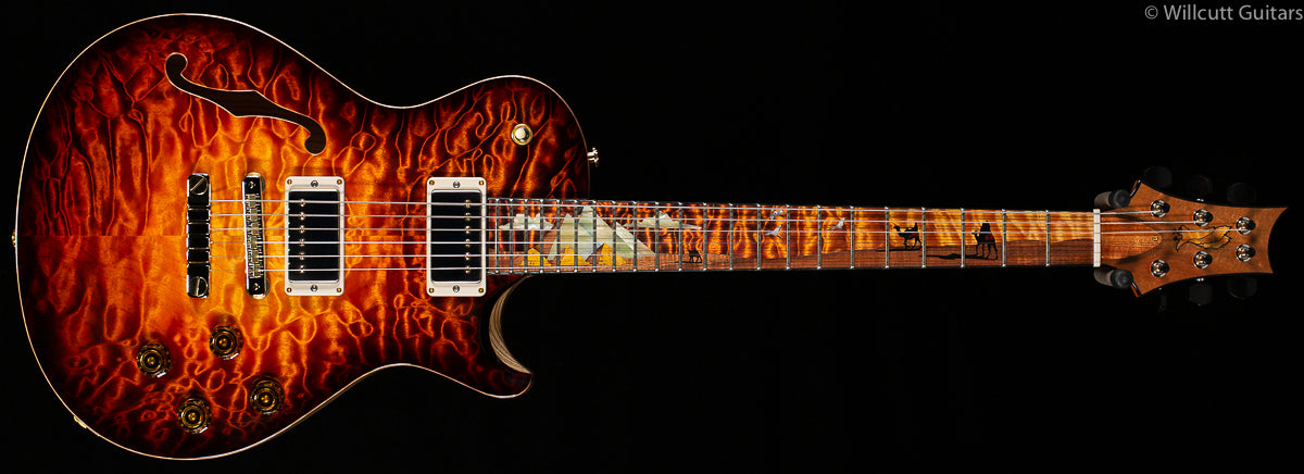 PRS Private Stock 7442 Single Cut 594 Pyramid Inlays Electric Tiger Glow