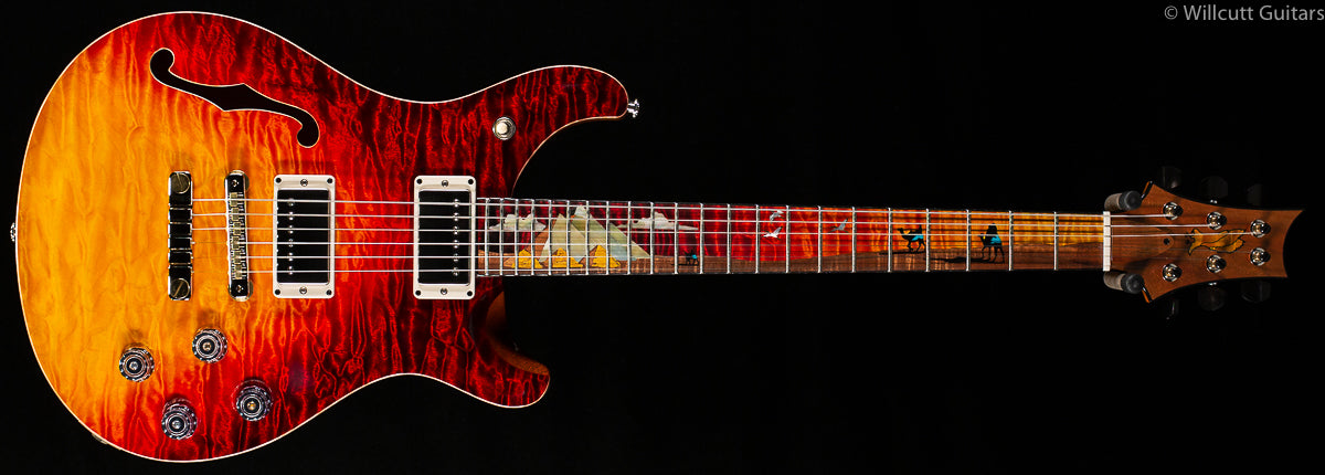 PRS Private Stock 7440 McCarty Semi-Hollow 594 Dragon&#39;s Breath Pyramid Inlay