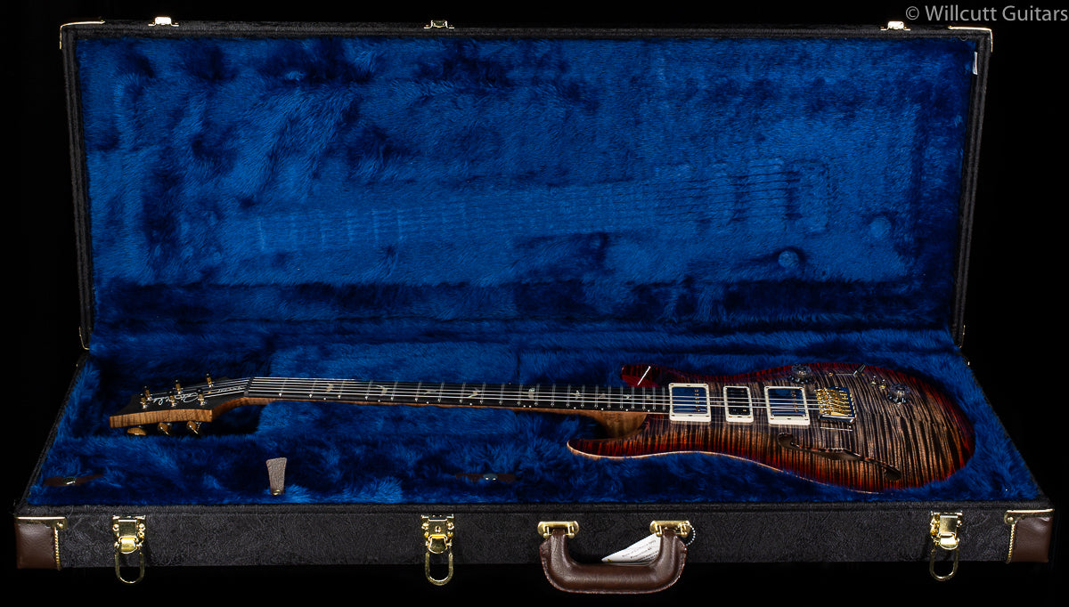 PRS Wood Library Special 22 Semi Hollow Charcoal Cherry Burst Torrefied Maple Neck