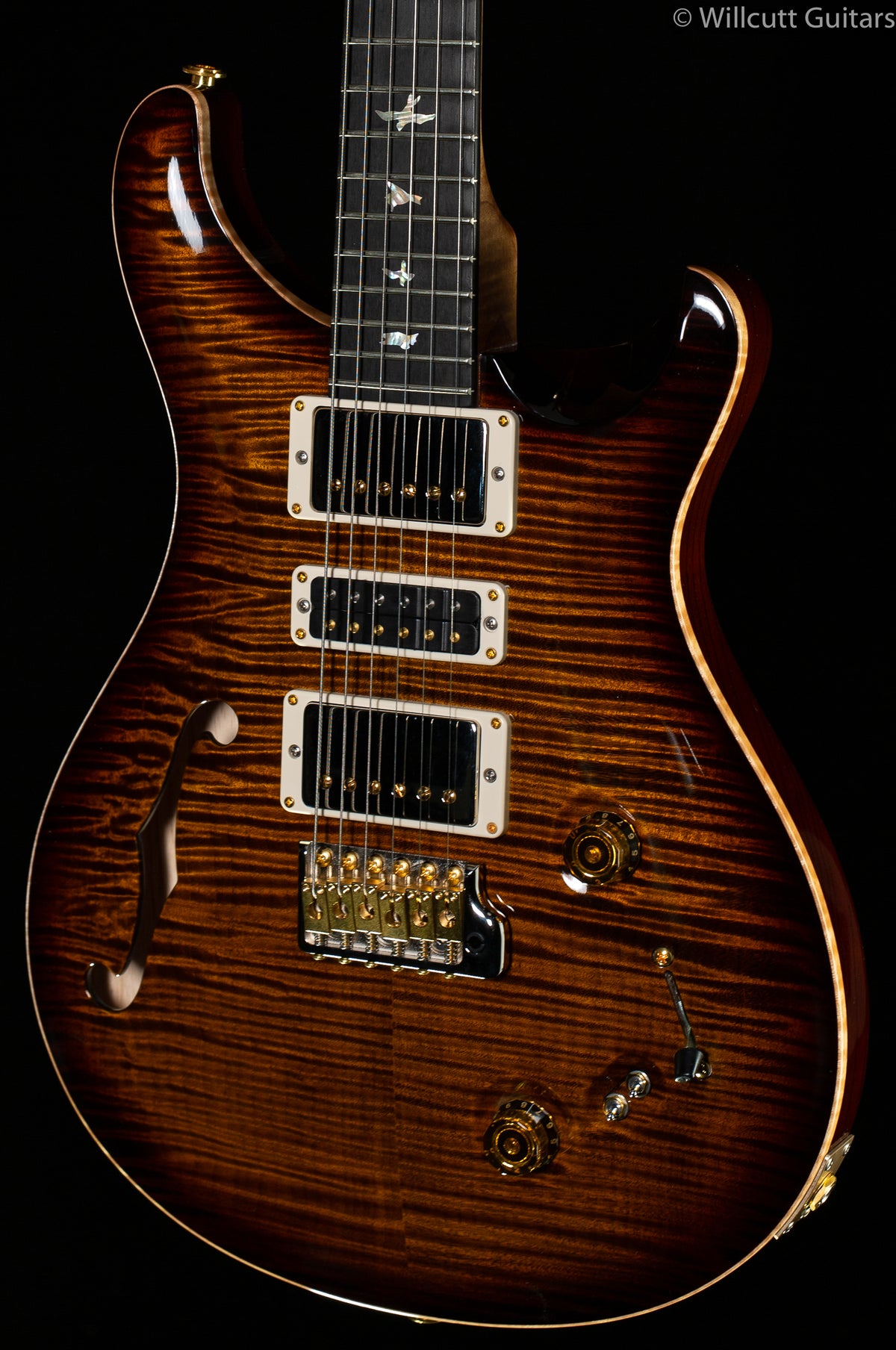 PRS Wood Library, Special 22 Semi Hollow Black Gold Burst (284)