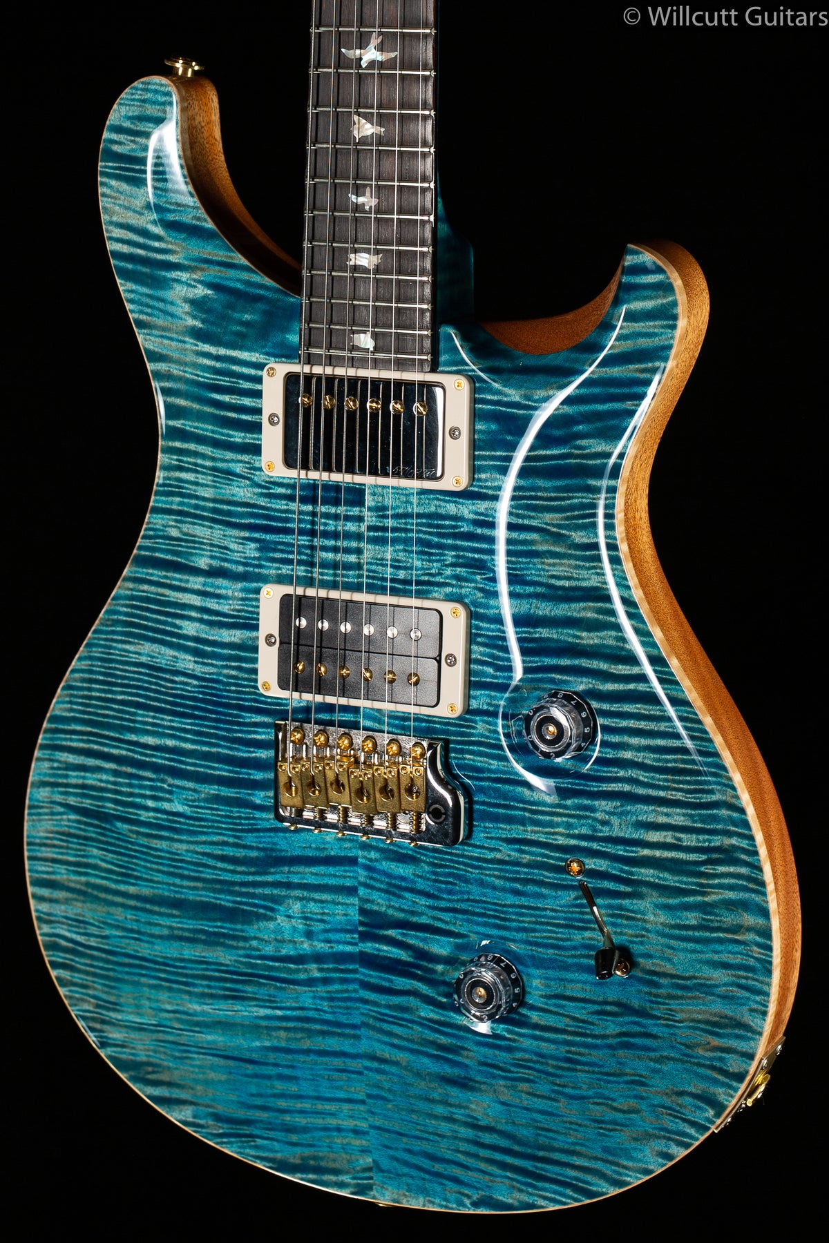 PRS Wood Library Custom 24 &quot;Fatback&quot; Aquableux Artist Top Flamed Maple Neck
