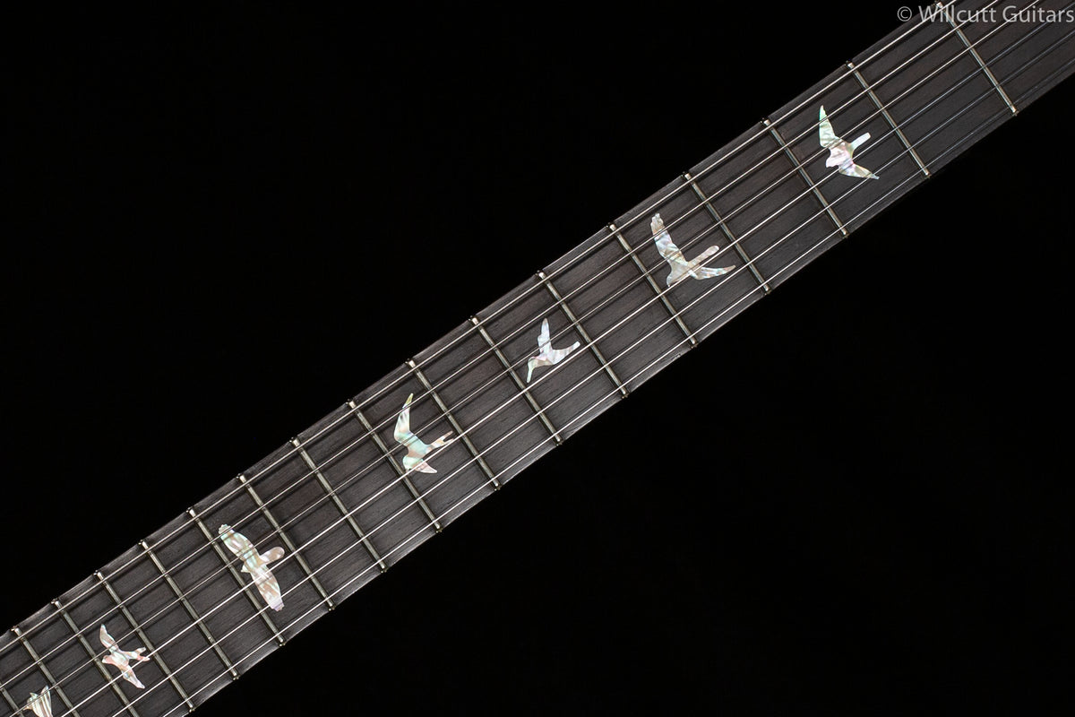 PRS Wood Library Custom 24 "Fatback" Faded Grey Black Artist Top Flamed Maple Neck