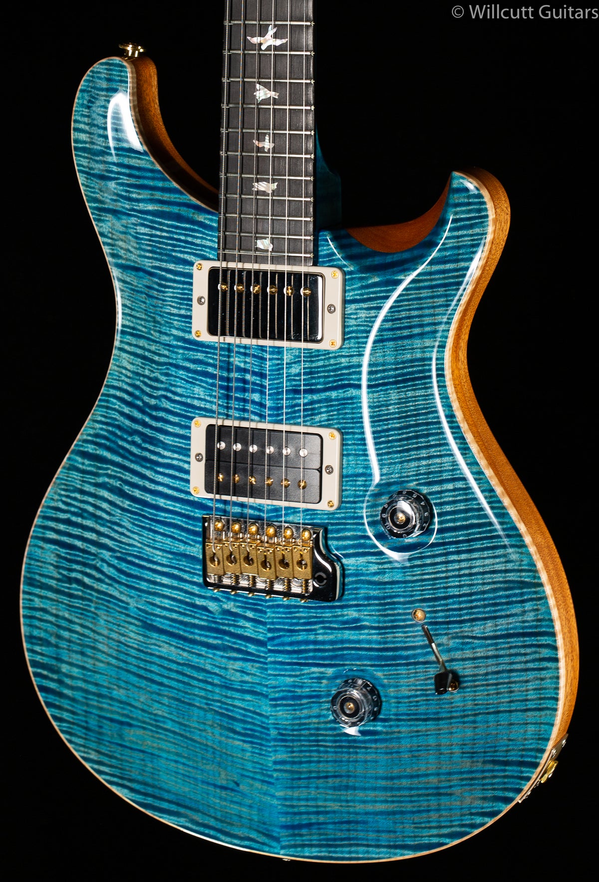PRS Wood Library Custom 24 &quot;Fatback&quot; Aquableux Artist Top Flamed Maple Neck