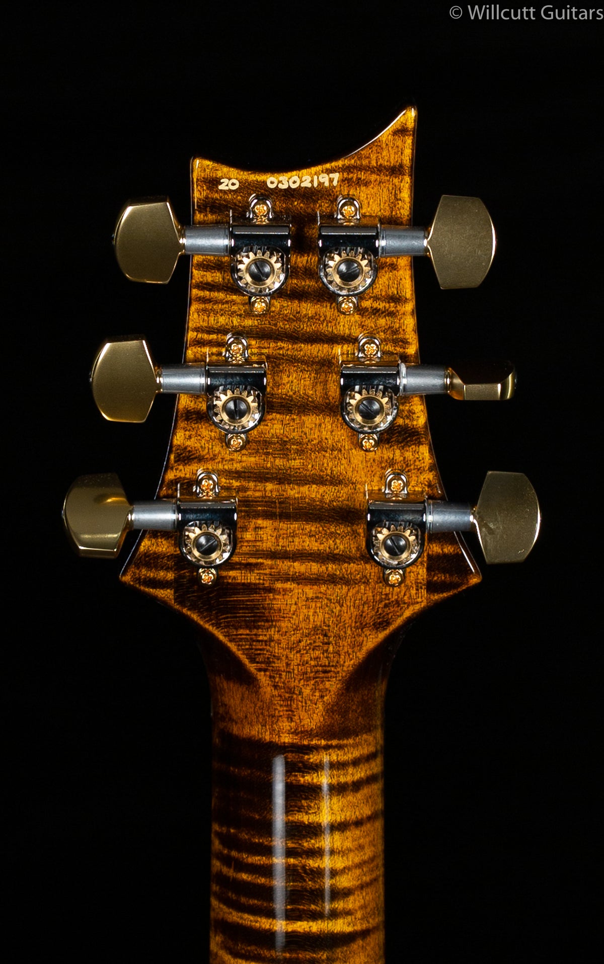 PRS Wood Library Custom 24 &quot;Fatback&quot; Yellow Tiger Artist Top Flamed Maple Neck