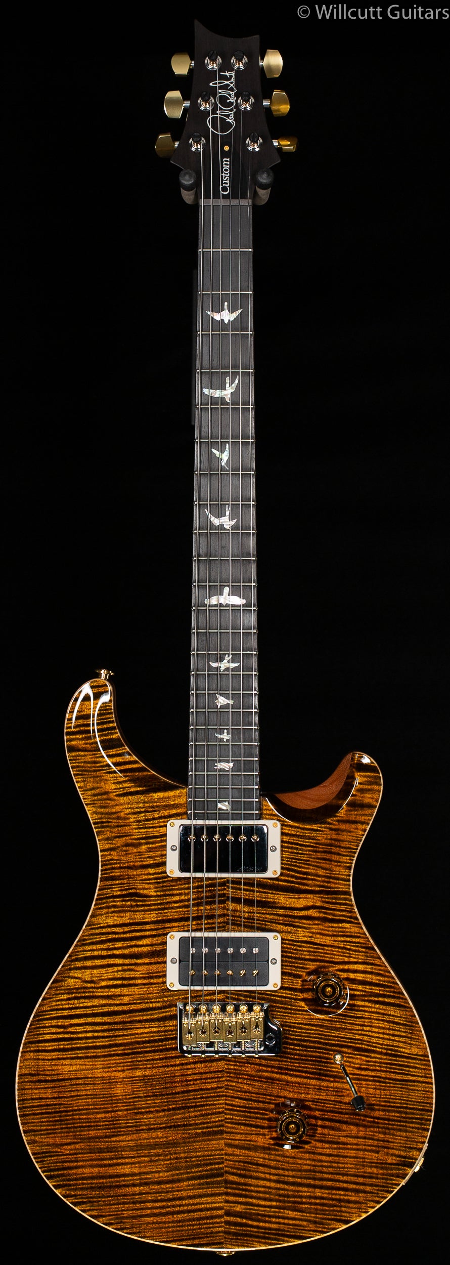 PRS Wood Library Custom 24 &quot;Fatback&quot; Yellow Tiger Artist Top Flamed Maple Neck