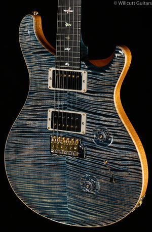 PRS Wood Library Custom 24 "Fatback" Faded Whale Blue Artist Top Flamed Maple Neck