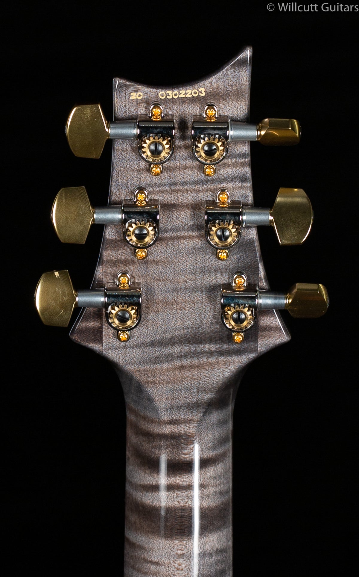 PRS Wood Library Custom 24 "Fatback" Faded Grey Black Artist Top Flamed Maple Neck