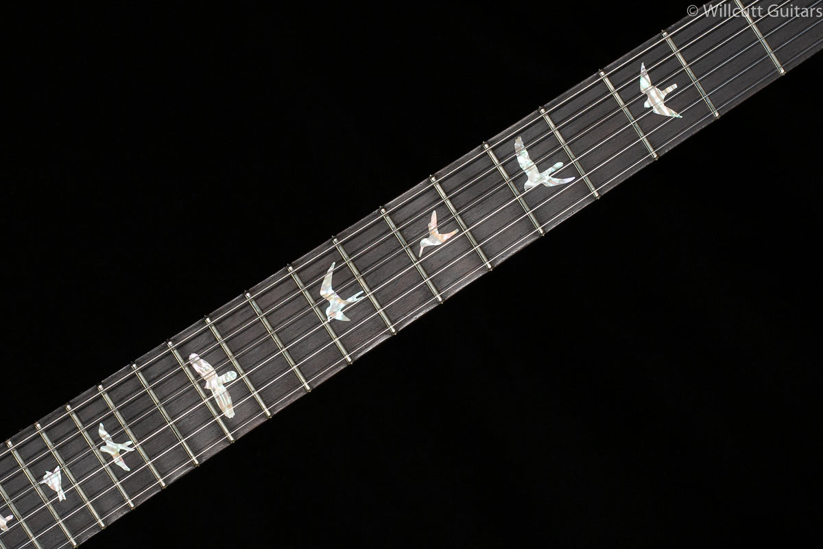PRS Wood Library Custom 24 "Fatback" Faded Grey Black Artist Top Flamed Maple Neck