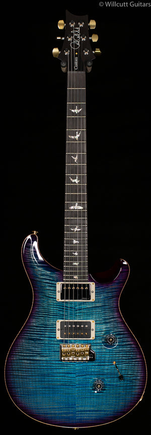 PRS Wood Library Custom 24 "Fatback" Faded Blue Purbleburst Artist Top Flamed Maple Neck