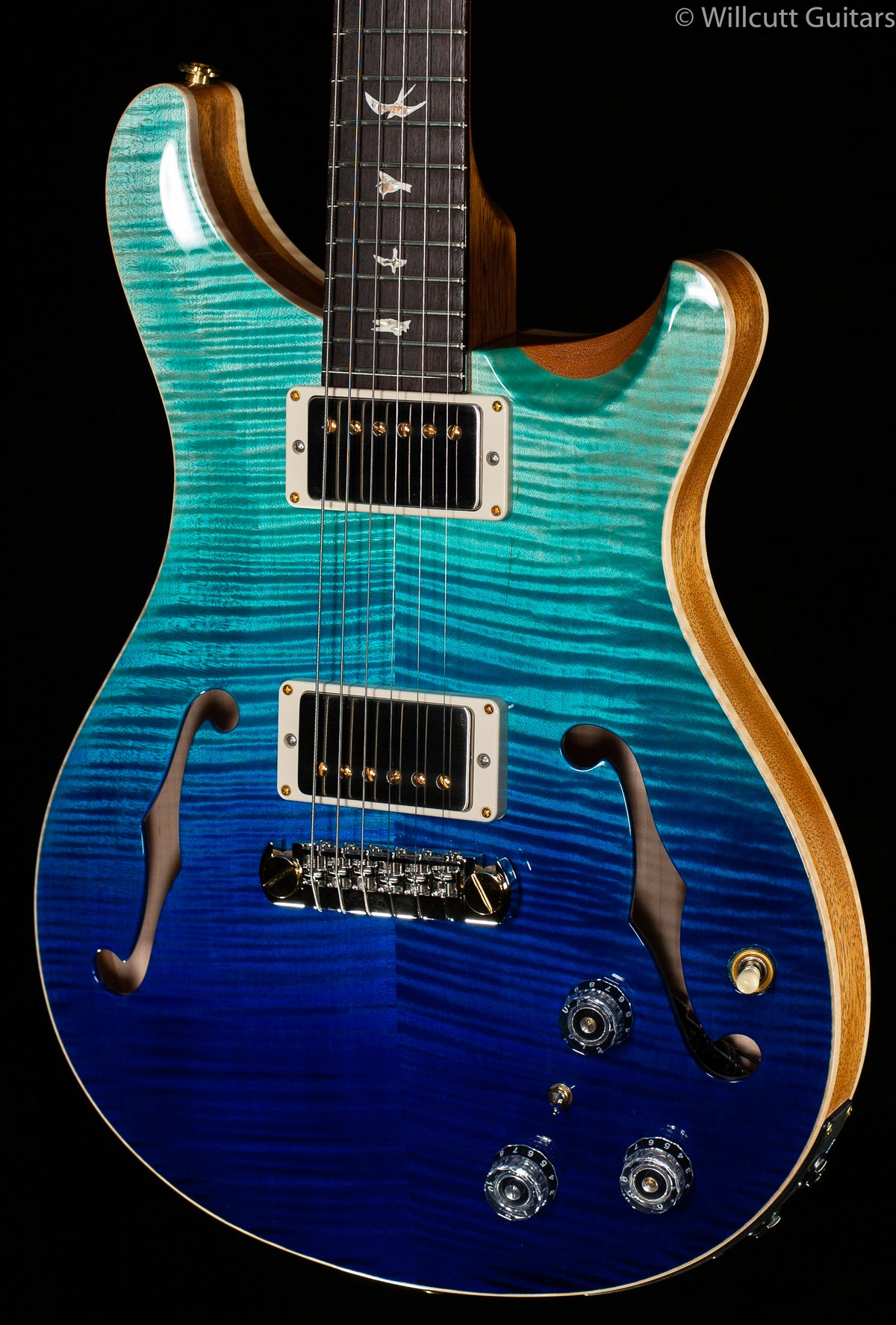 PRS Hollowbody II Piezo Blue Fade 10 Top