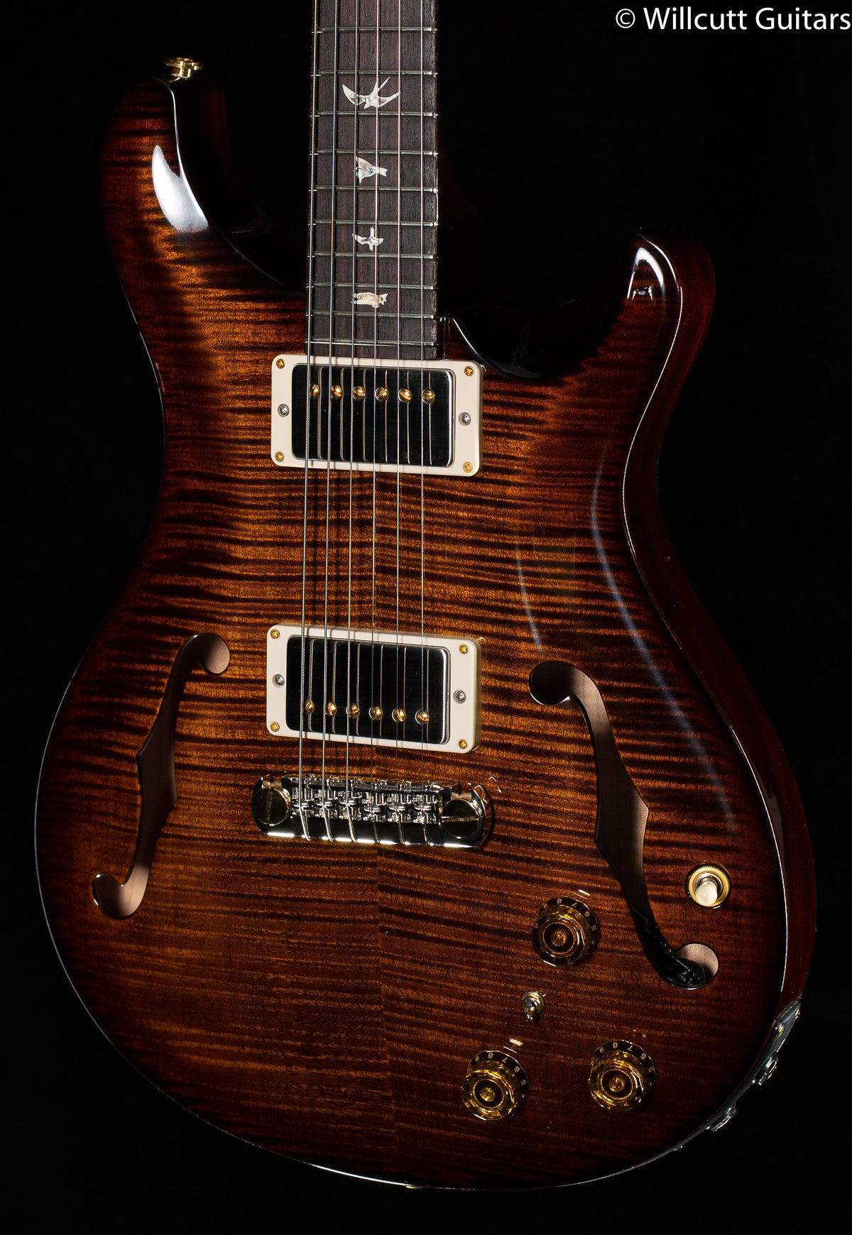 PRS Hollowbody II Piezo Black Gold Wrap 10 Top