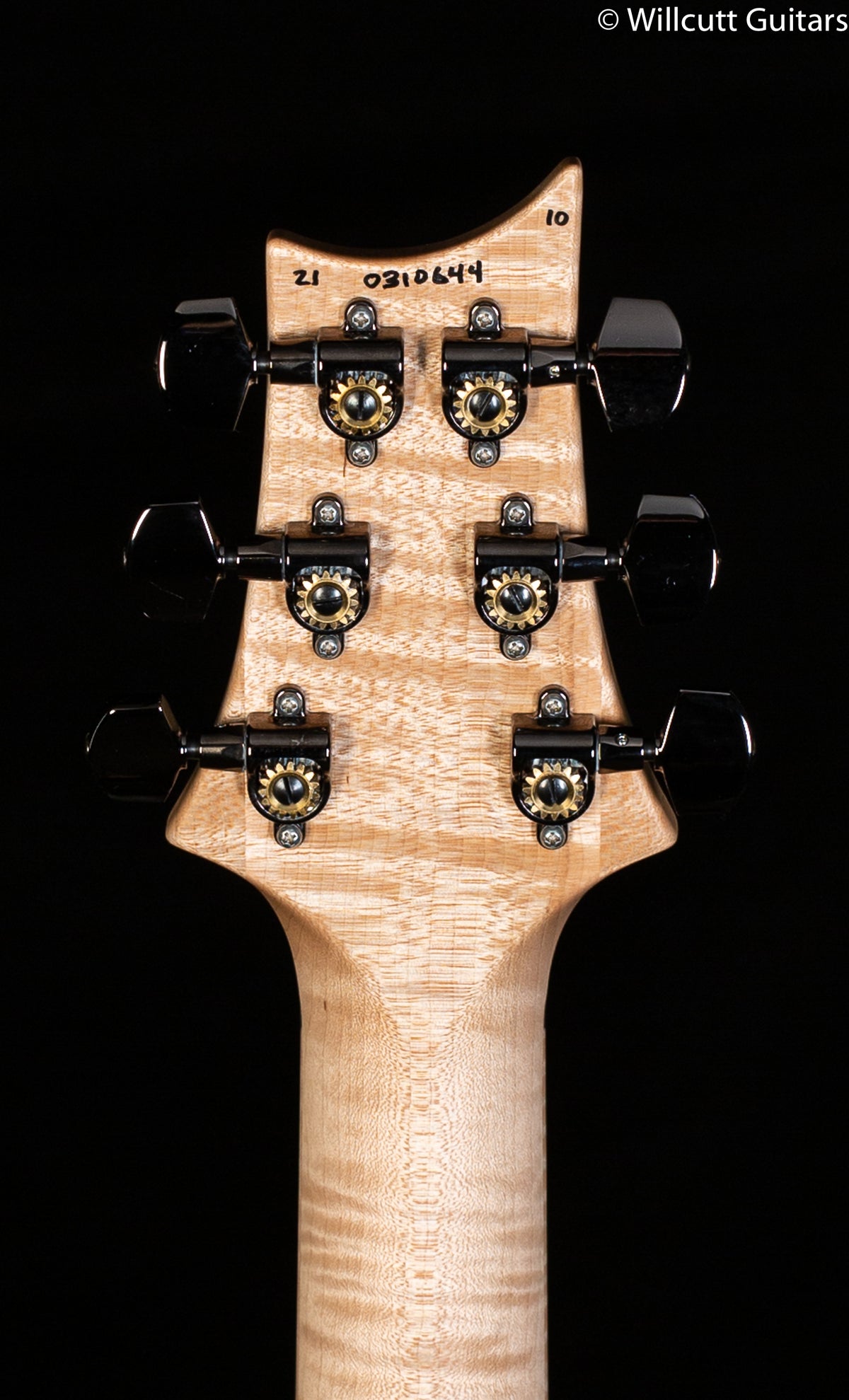 PRS Custom 24 10 Top Blue Fade Wrap Flame Maple Neck