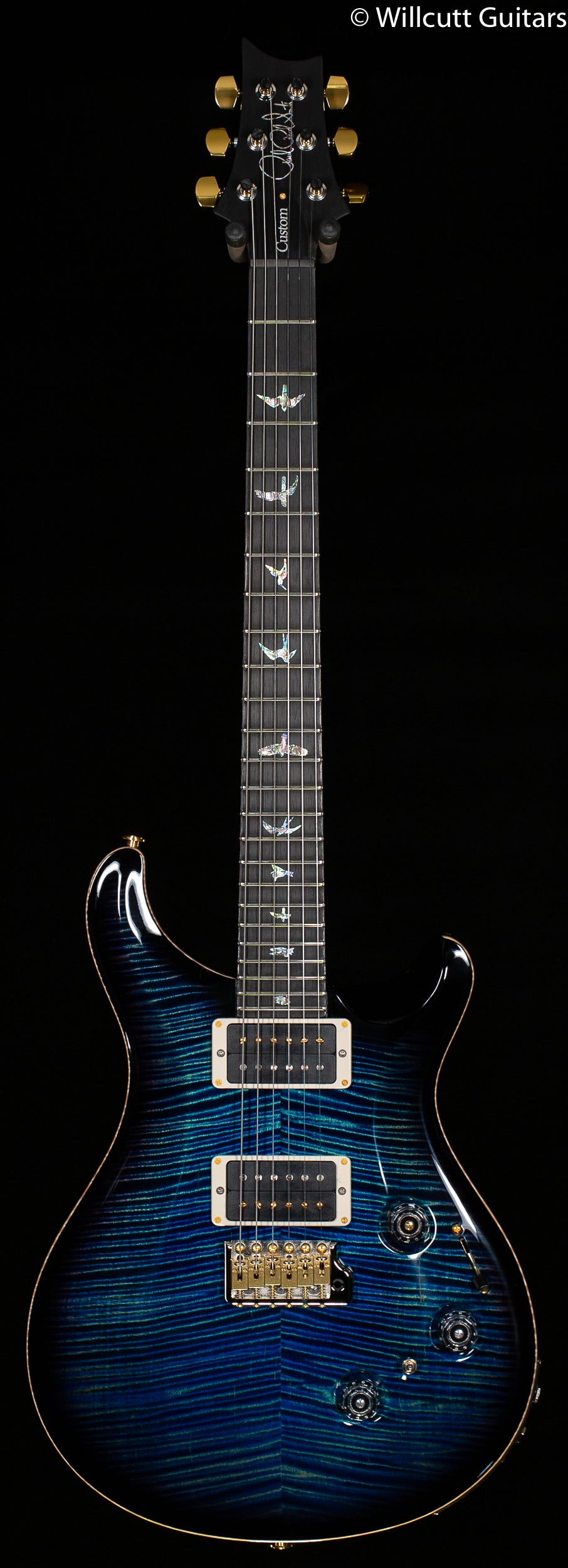 PRS Custom 24 Piezo River Blue Smokeburst Artist Package
