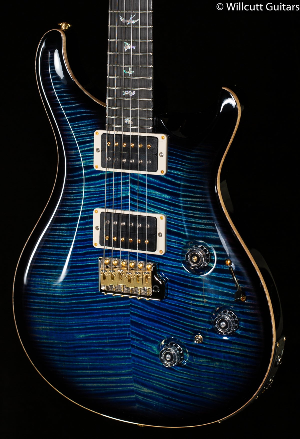 PRS Custom 24 Piezo River Blue Smokeburst Artist Package