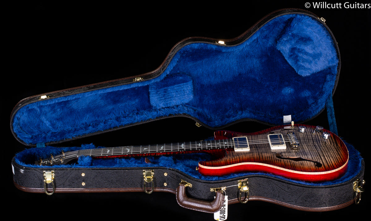 PRS Hollowbody II Piezo Wood Library Edition Charcoal Cherry Burst