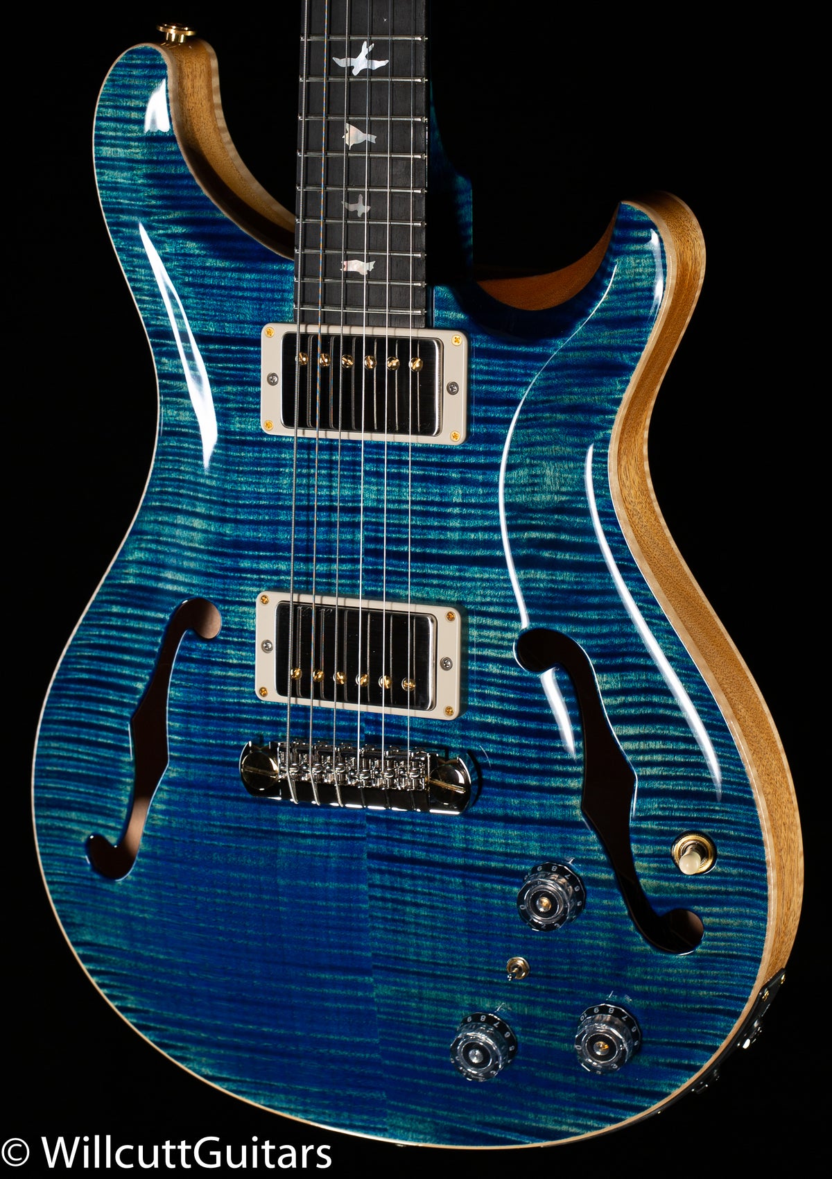 PRS Hollowbody II Piezo Wood Library Edition River Blue