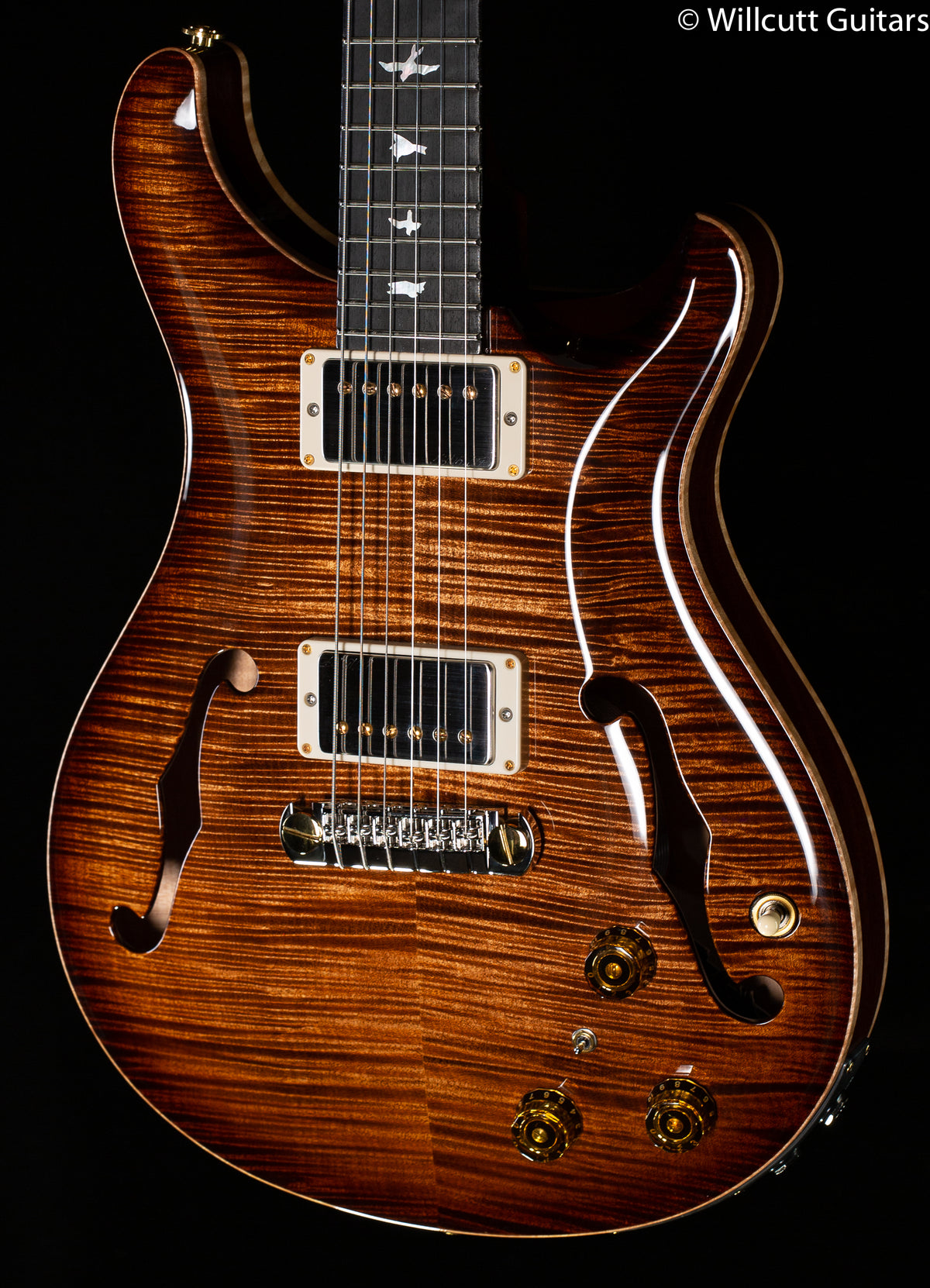PRS Wood Library Hollowbody II Piezo Copperhead Burst