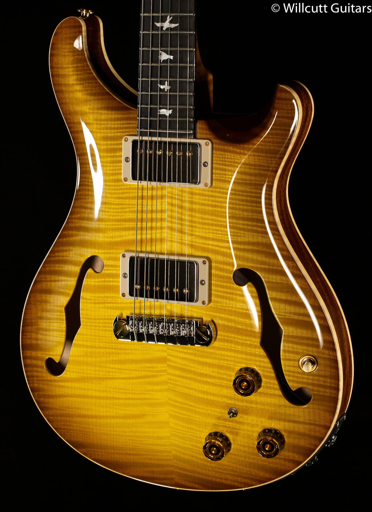 PRS Hollowbody II Piezo Wood Library Edition Livingston Lemondrop