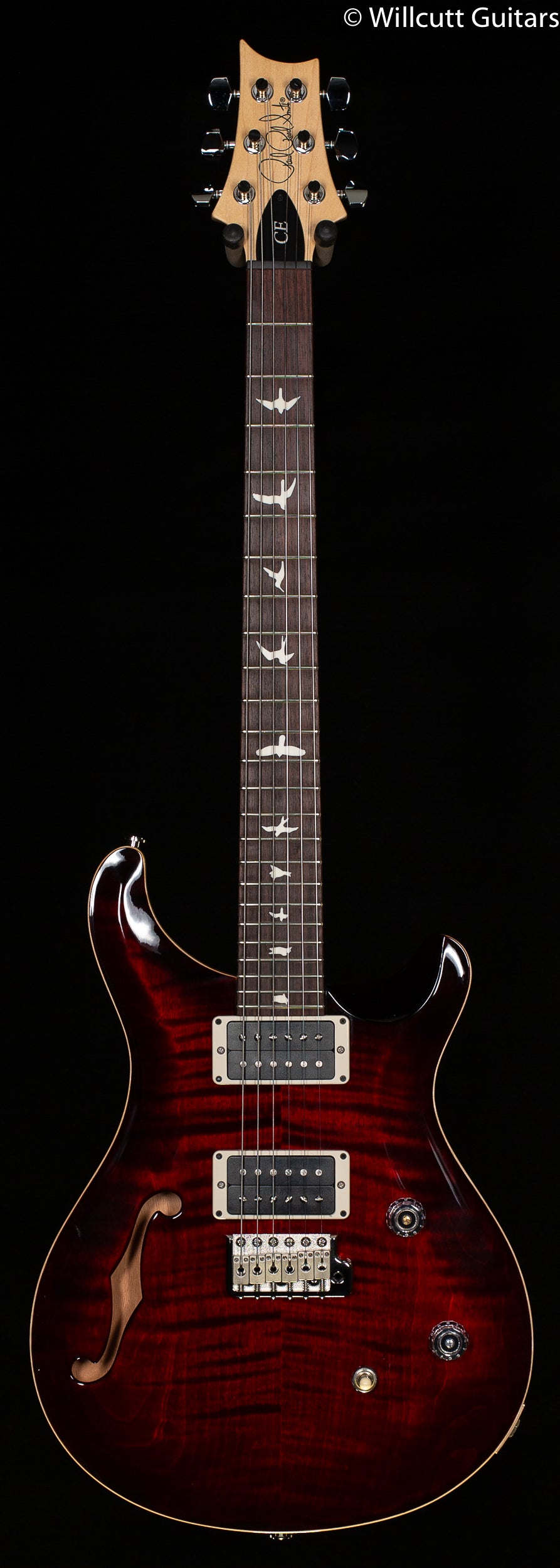PRS CE24 Semi-Hollow Fire Red Burst
