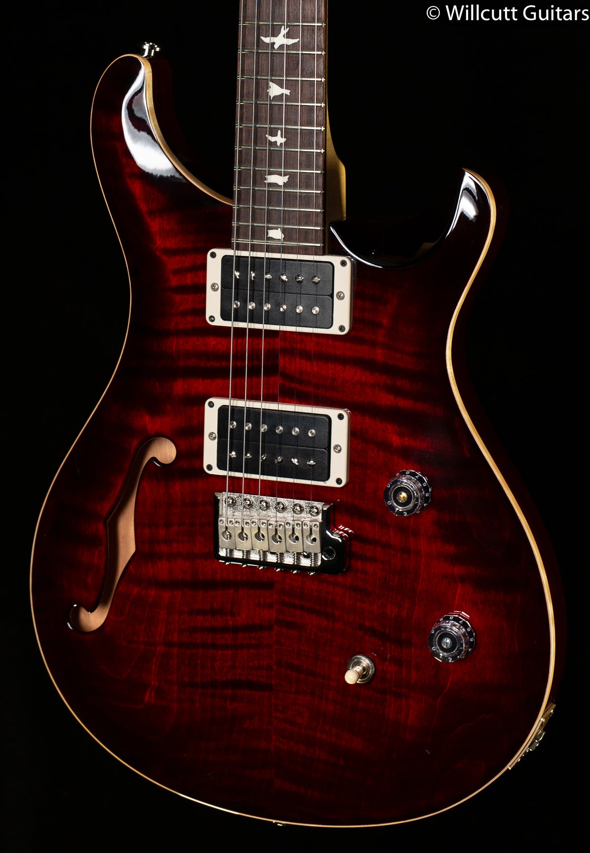 PRS CE24 Semi-Hollow Fire Red Burst