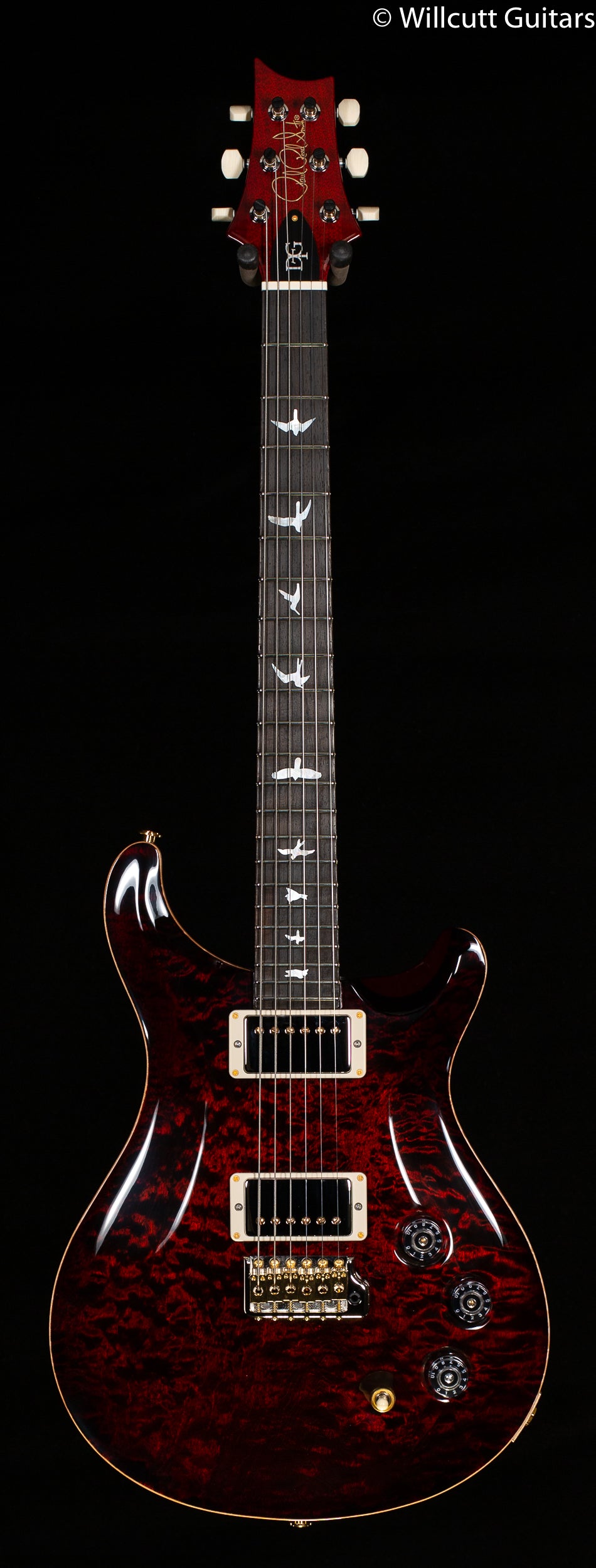 PRS DGT Wood Library Edition Fire Red Burst Brazilian Fretboard