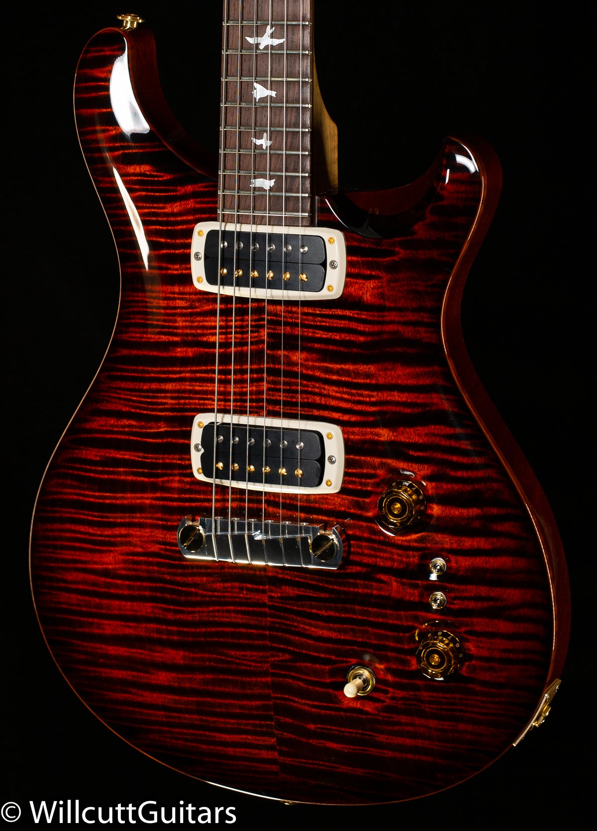 PRS Paul&#39;s Guitar Wood Library Edition Fire Red Roasted Maple 10 Top