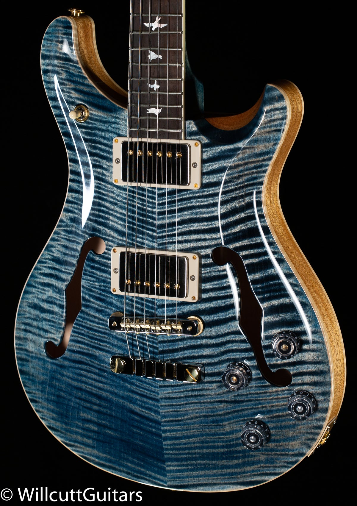 PRS Hollowbody II 594 Wood Library Edition Faded Whale Blue