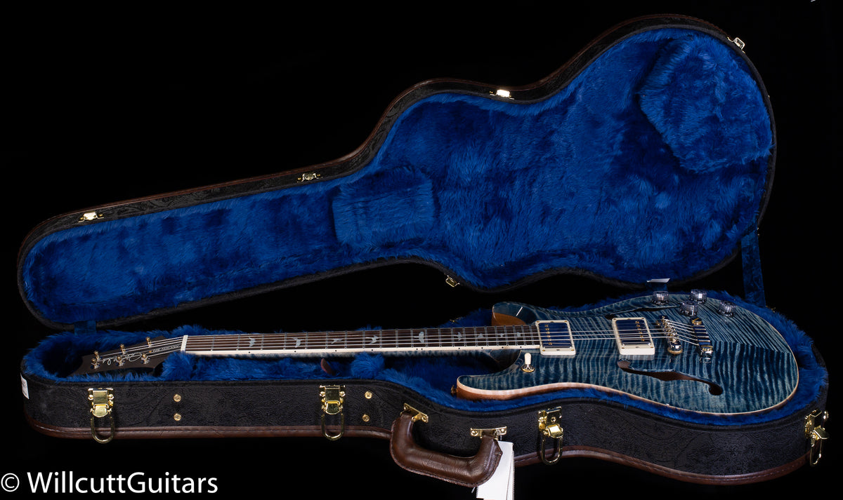 PRS Hollowbody II 594 Wood Library Edition Faded Whale Blue