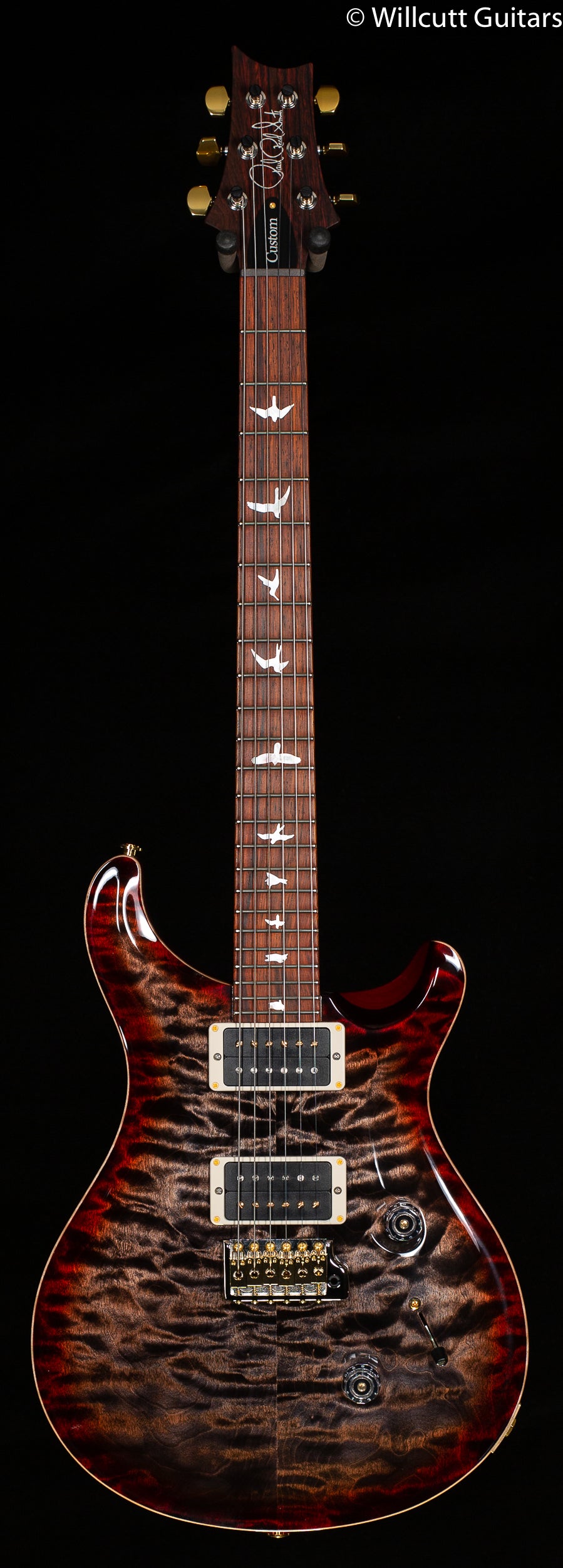 PRS Custom 24 Wood Library Edition Charcoal Cherry Burst Roasted