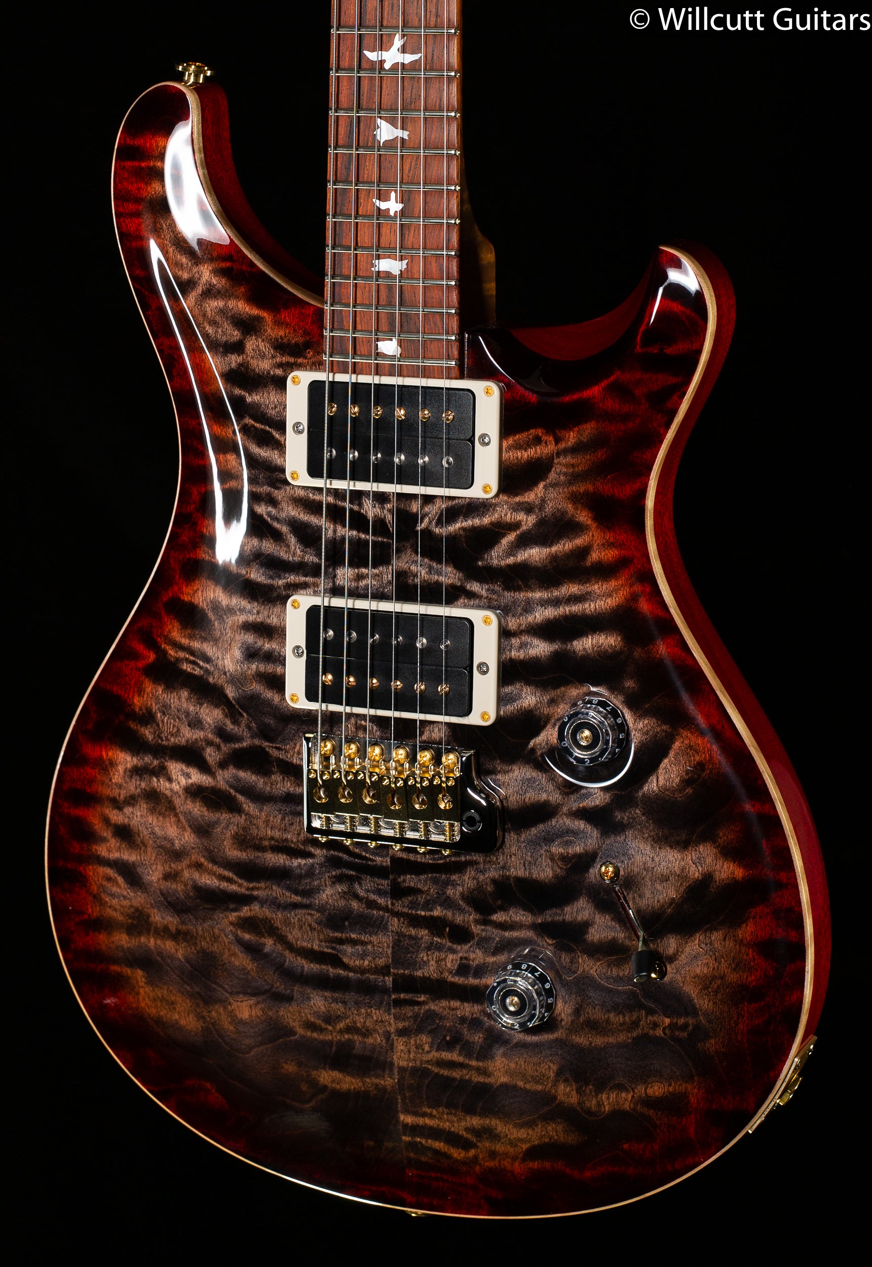 PRS Custom 24 Wood Library Edition Charcoal Cherry Burst Roasted