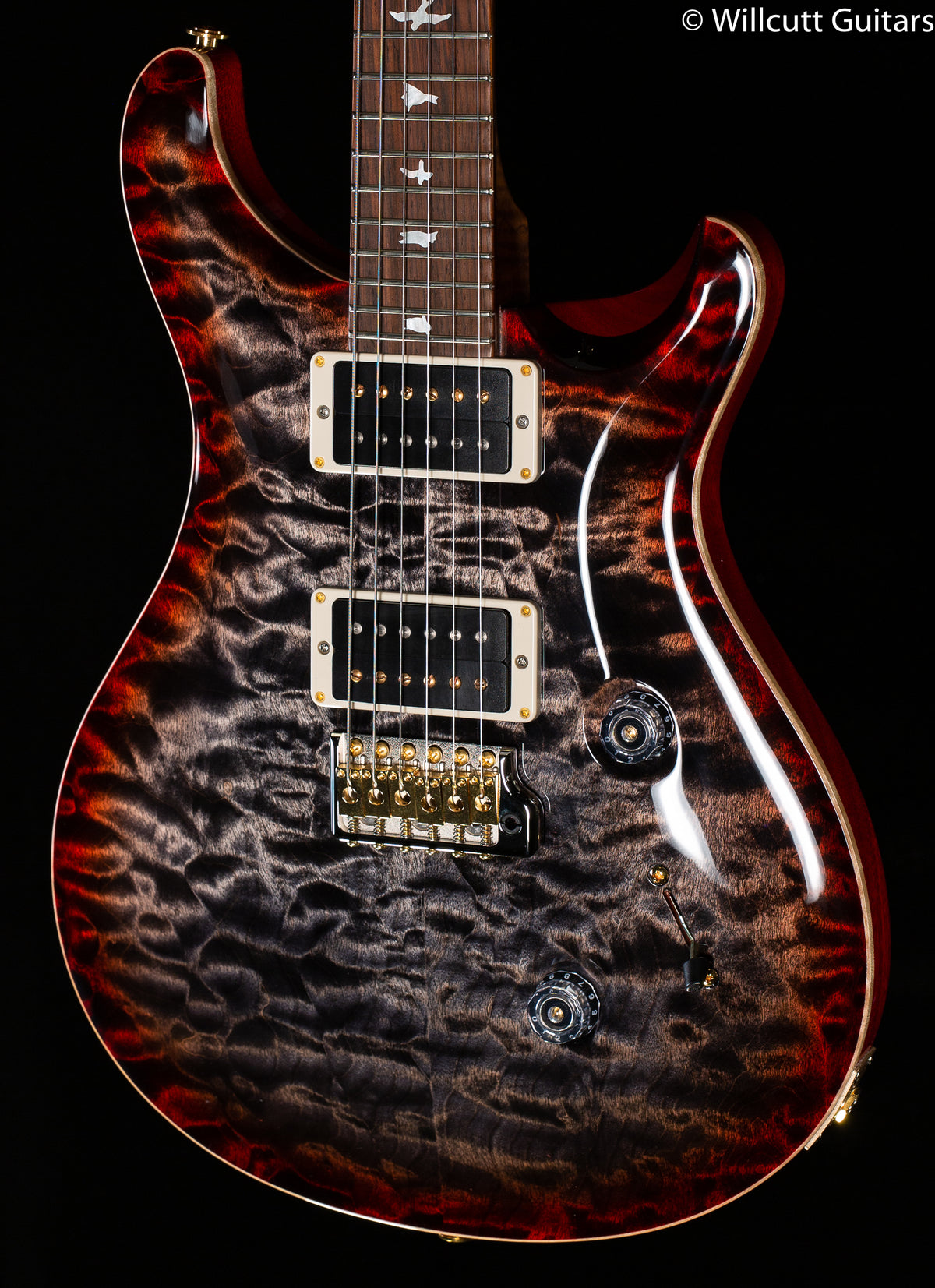 PRS Custom 24 Wood Library Edition Charcoal Cherry Burst Roasted Maple